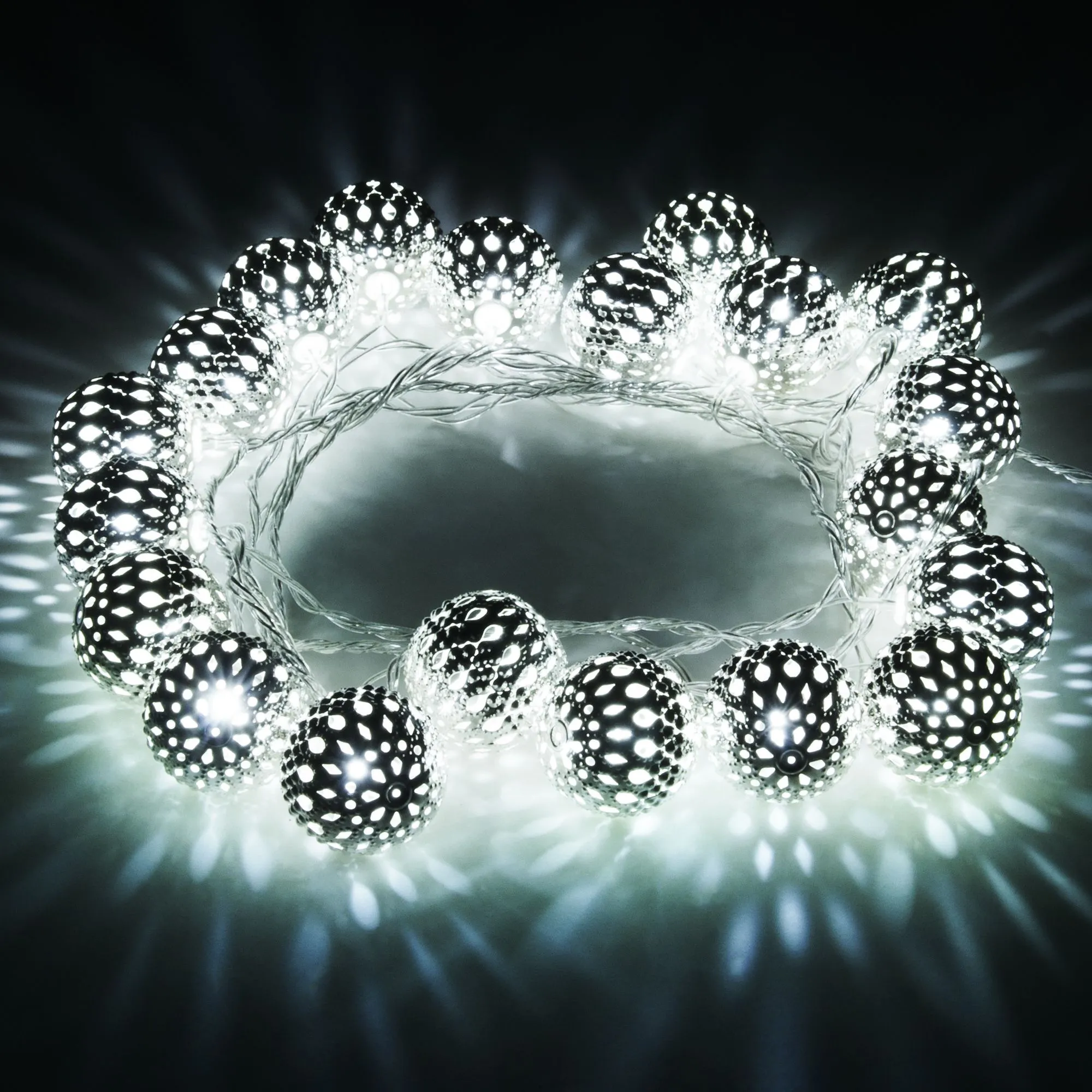 Гирлянда нить хром перламутровый с эффектом мерцания 2,8м IP20 400-003 Elektrostandard Eurosvet - Фото 2