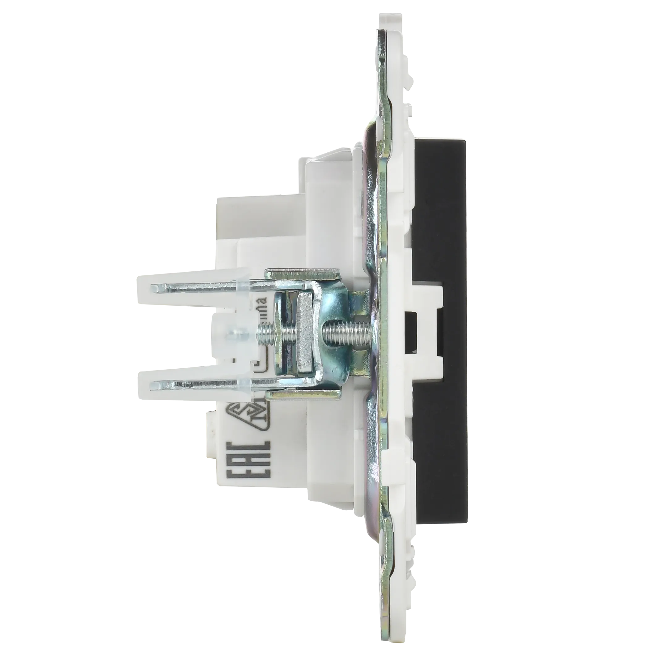 SKANDY Розетка без заземления с защитными шторками 10А SK-R01Bl черный IEK - Фото 7