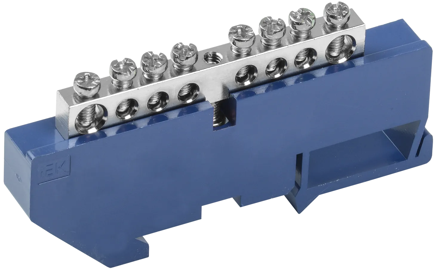 Шина N "ноль" на DIN-изоляторе с никелевым покрытием ШНИ-6х9-8-Д-С IEK