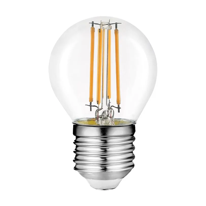 Светодиодная лампа WOLTA Filament, AC 220-240В, 50/60 Гц, прозрачное стекло, "Шар", G45, E27, 7 Вт, 630 лм, 6500 К, 1/10/100