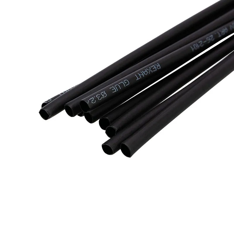 Трубка термоусаживаемая СТТК (2:1) двустенная клеевая 3,2/1,6мм, черная, упаковка 10 шт. по 1м REXANT