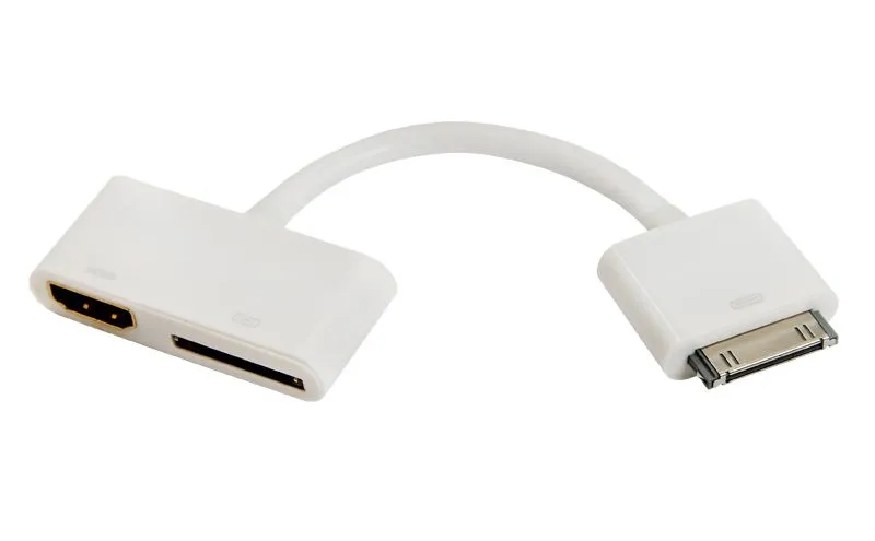 AV адаптер для iPhone 4 на HDMI и 30 pin для передачи фото и видео