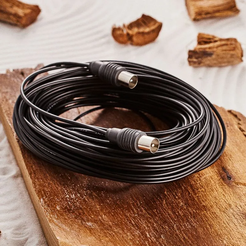 ВЧ-кабель, ТВ-гнездо - ТВ-штекер, 15м, черный REXANT - Фото 2