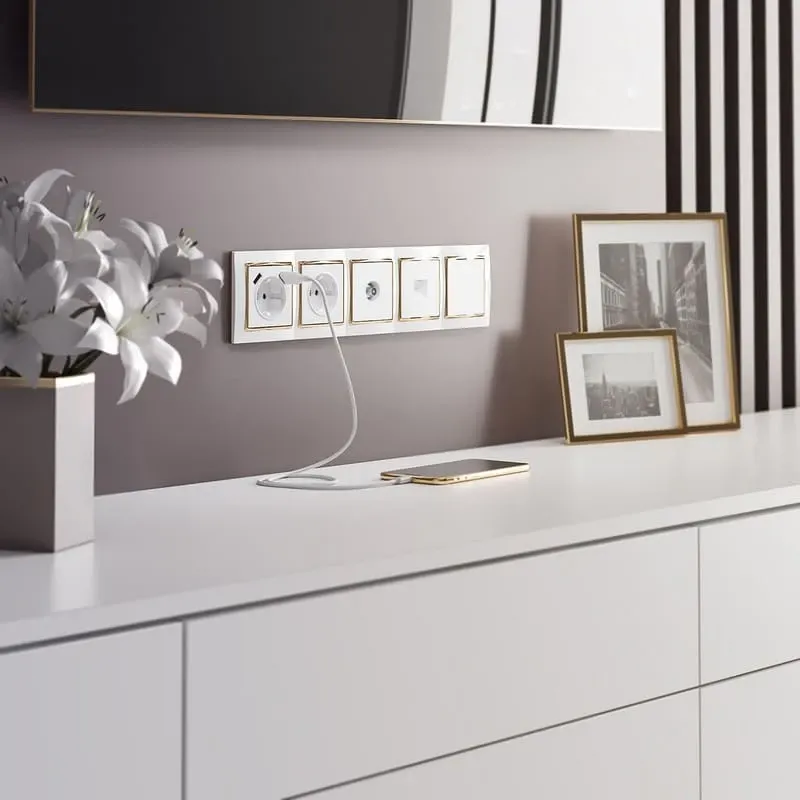 ТВ-розетка оконечная (белый) Werkel - Фото 5