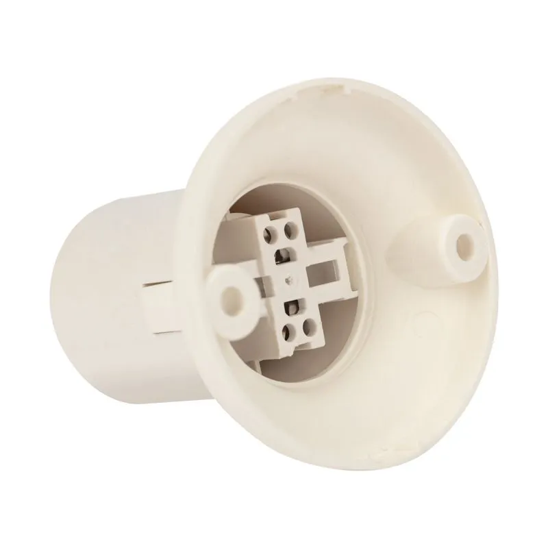 Патрон пластиковый настенный Е27 прямой, белый REXANT - Фото 3