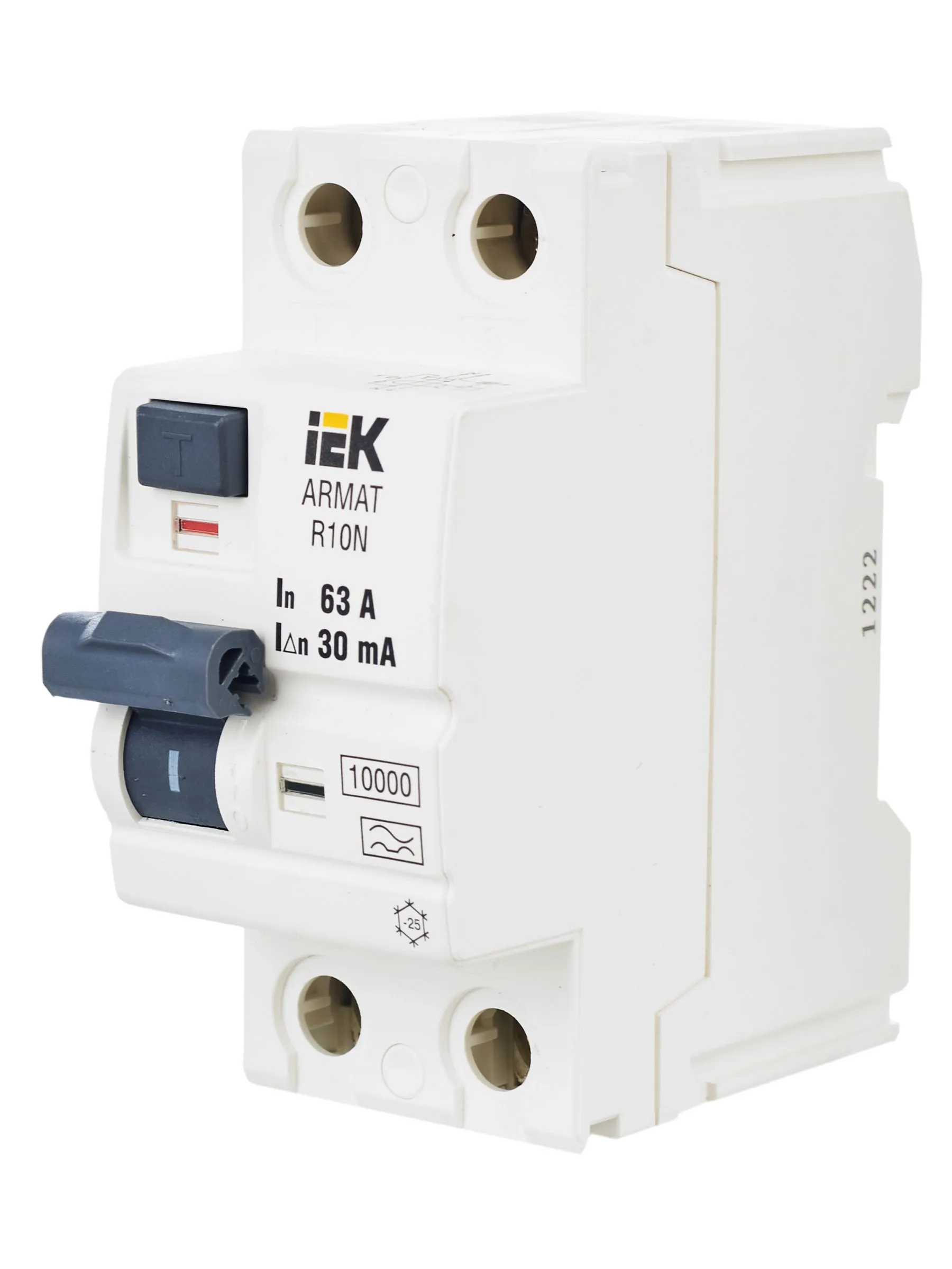ARMAT Выключатель дифференциального тока R10N 2P 63А 30мА тип A IEK - Фото 2