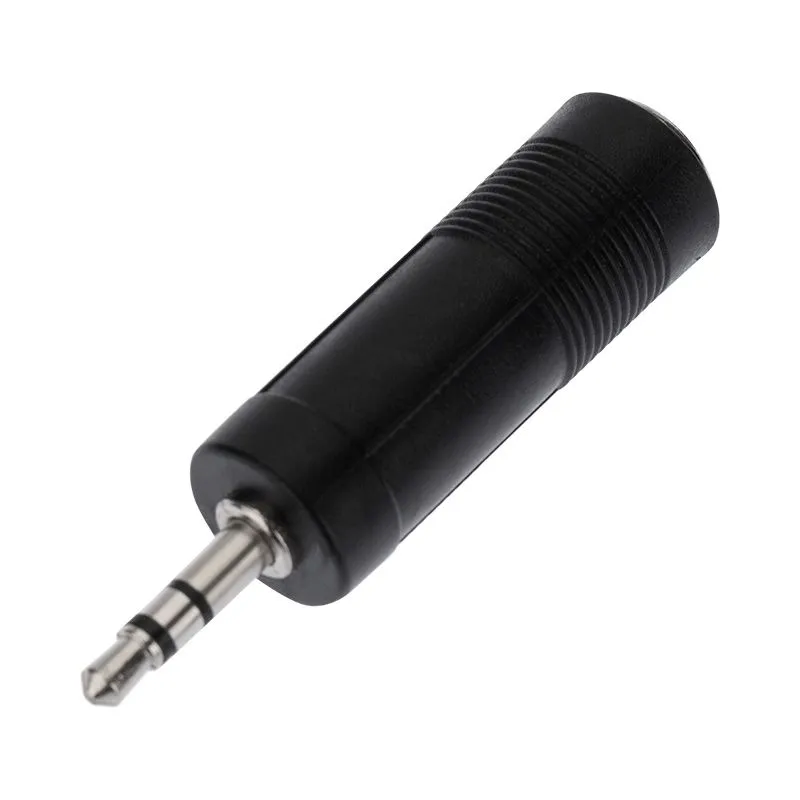 Переходник 3,5мм стерео штекер - 6,3мм стерео гнездо, пластик REXANT