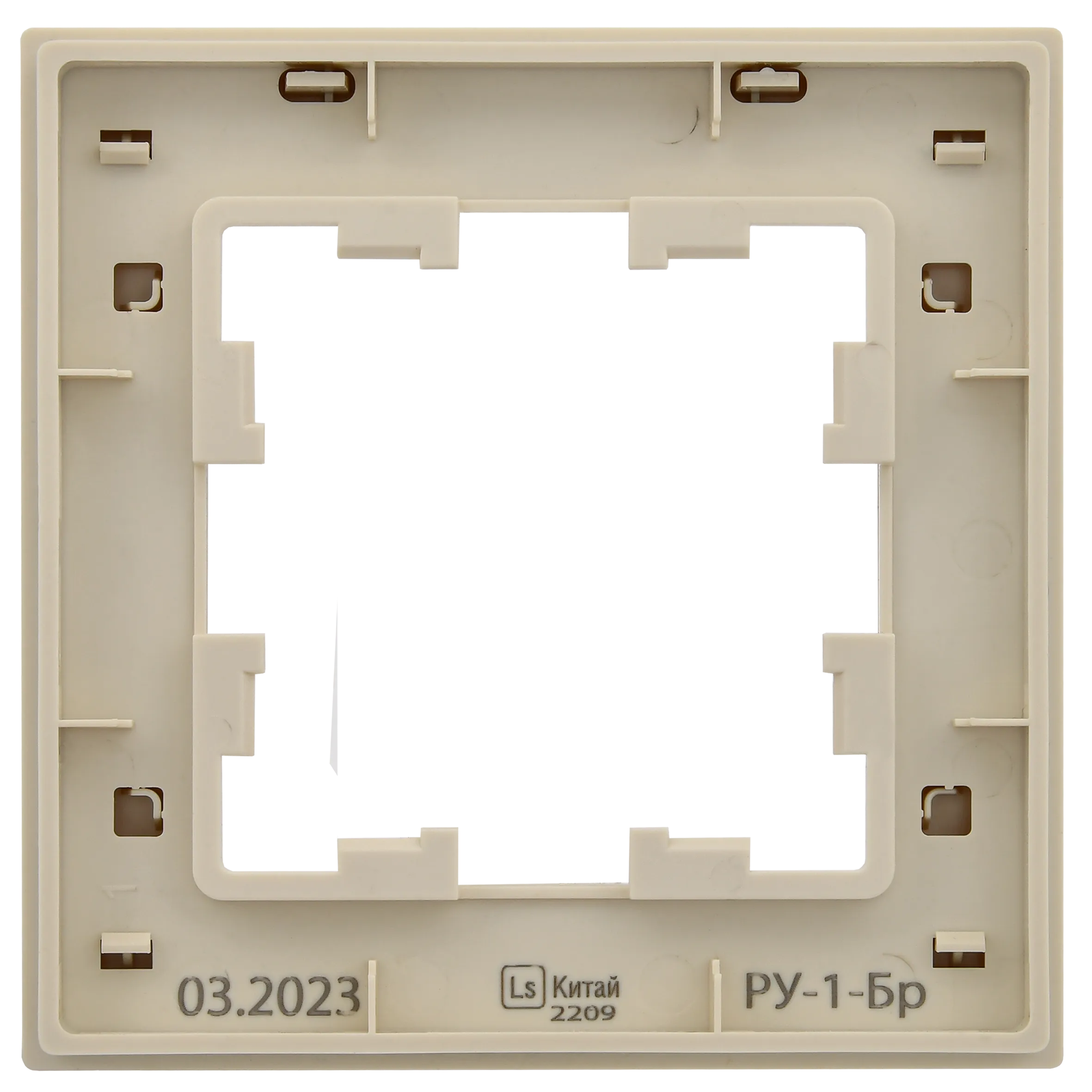 BRITE Рамка 1-местная РУ-1-Бр бежевый рифленый IEK - Фото 3