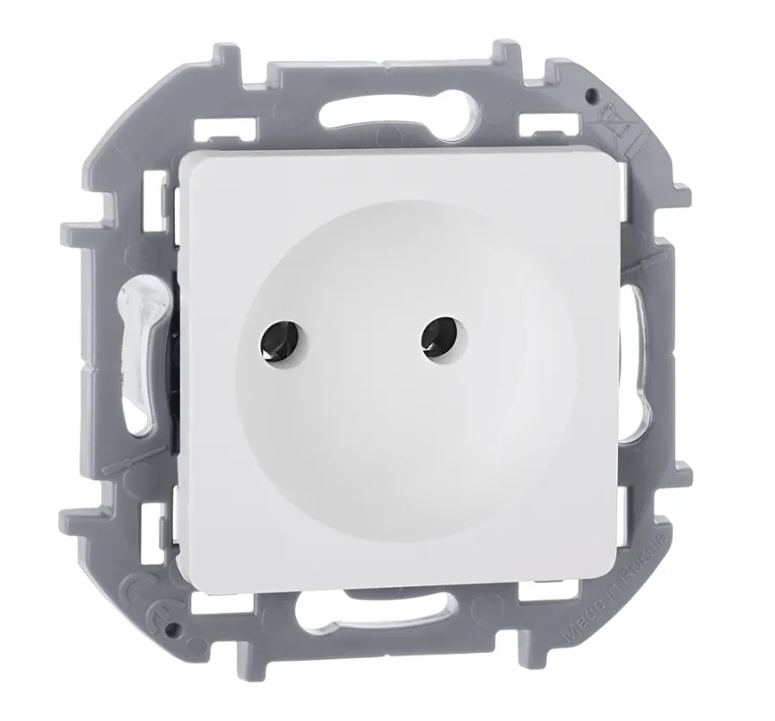 INSPIRIA Розетка 1-местная без заземления без защитных шторок 16А белый