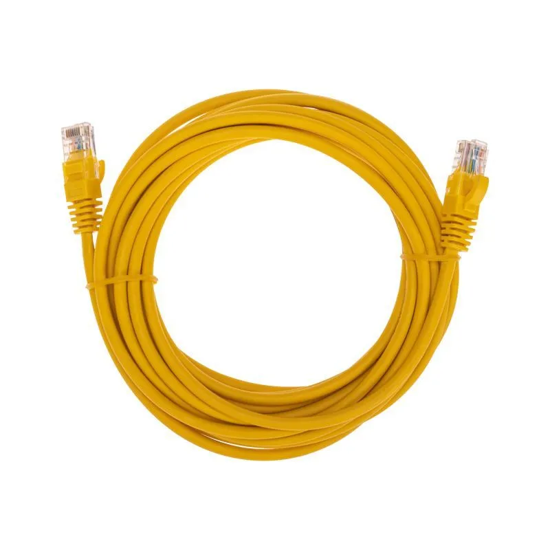 Патч-корд U/UTP, CAT 5e, RJ45-RJ45, 26AWG, LSZH, желтый, 5м REXANT 02-0105-5
