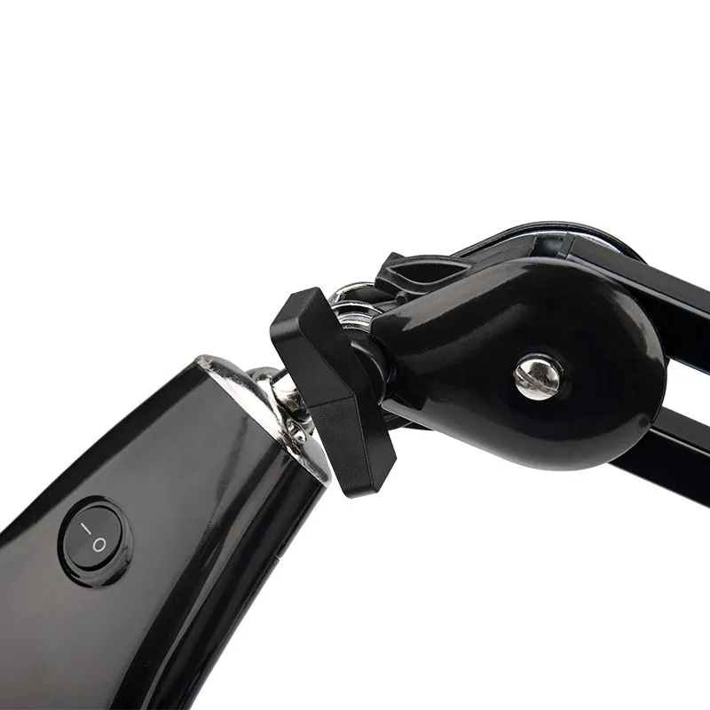 Лупа на струбцине круглая 5D с подсветкой 56 SMD LED, ø127мм, черная REXANT - Фото 5