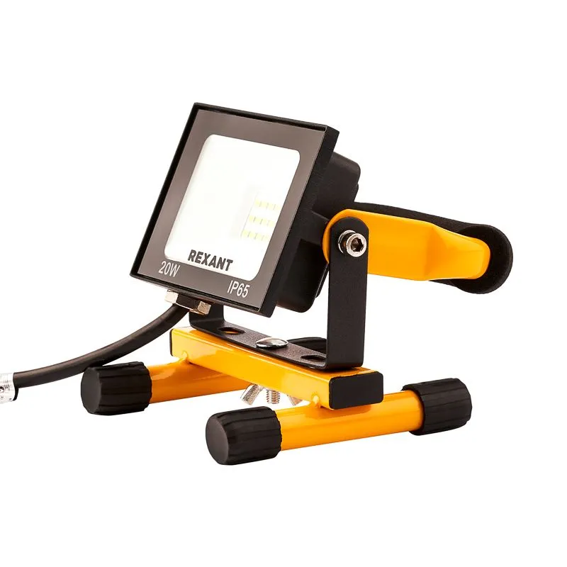 Прожектор-переноска СДО-EXPERT 20Вт 1600Лм 6500K со шнуром 2м и евровилкой REXANT - Фото 2