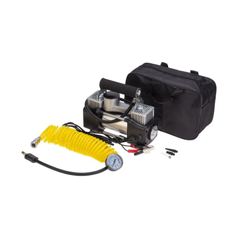 Компрессор автомобильный усиленный двухпоршневой (75л/мин, 10 АТМ) REXANT 80-0523