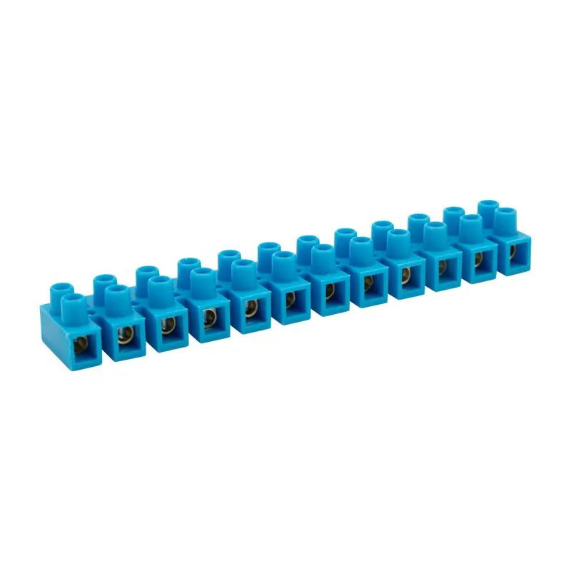 Клеммная винтовая колодка KВ-10 4-10, ток 10 A, полипропилен синий REXANT (10 шт./уп.) 