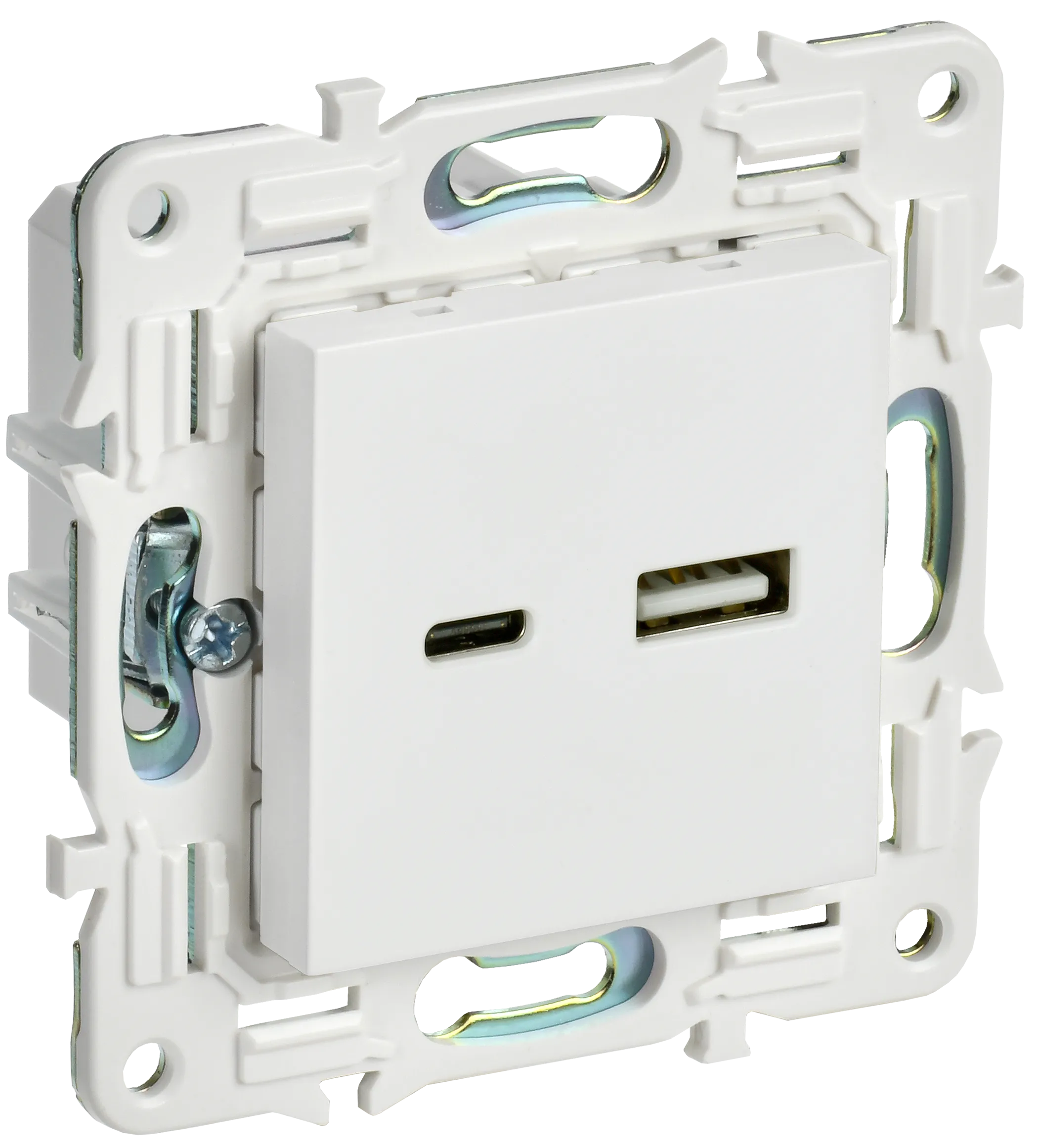 SKANDY Розетка USB A+C 3,1А SK-R14W арктический белый IEK SK-U22-D31-K01
