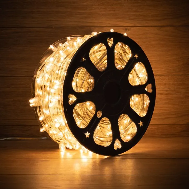 Гирлянда LED Клип-лайт 12 V, прозрачный ПВХ, 150 мм, цвет диодов Теплый белый, Flashing (Белый) 325-166