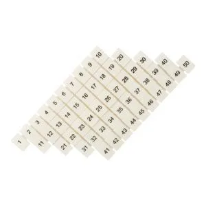 Маркеры для JXB-ST/Push-in 2,5 с нумерацией 1-50 (100 шт.) EKF zb-st-2.5-1-50