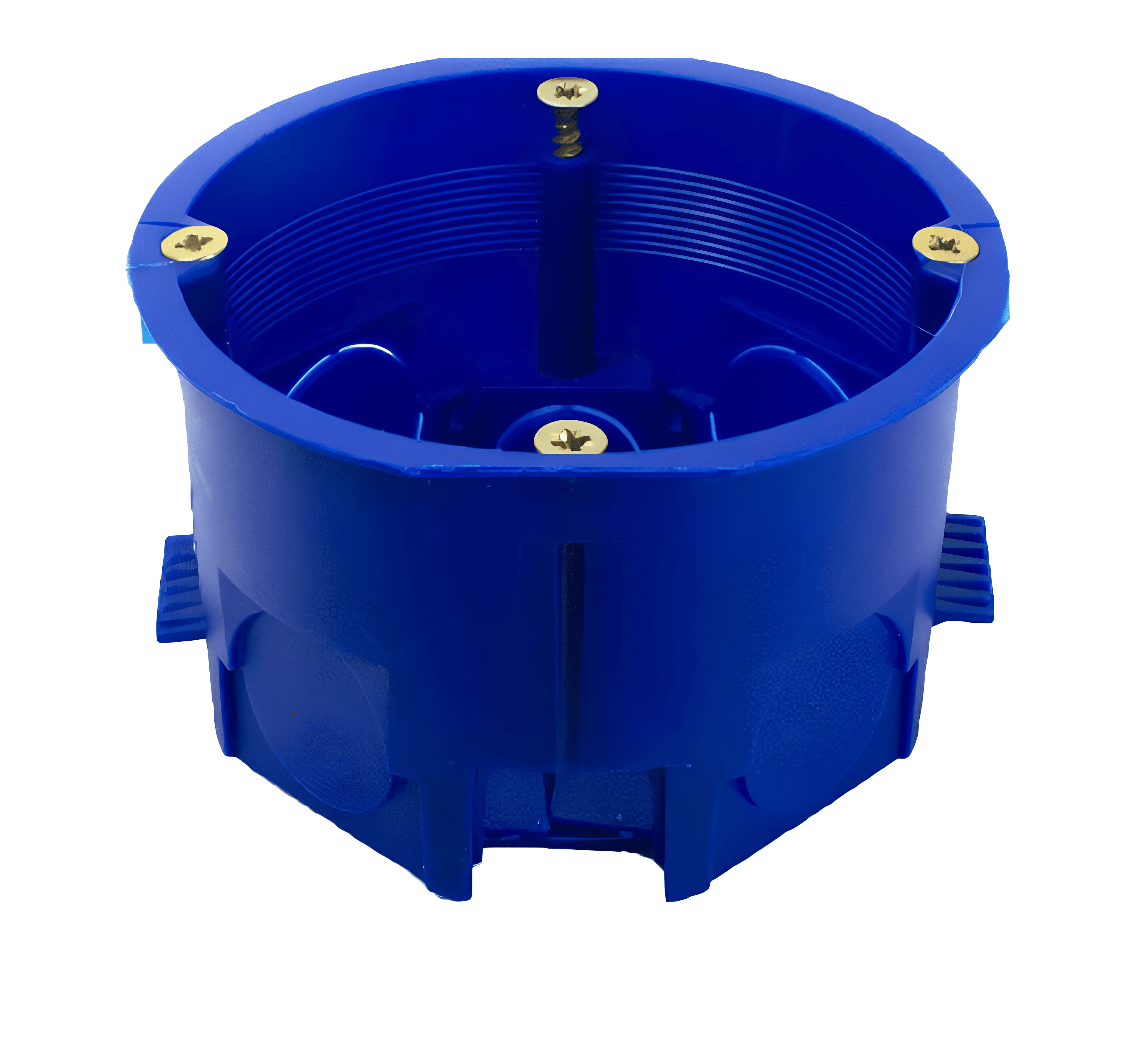 Подрозетник под гипсокартон 68*40 мм синий (пластиковые лапки) DEKRON GX1003