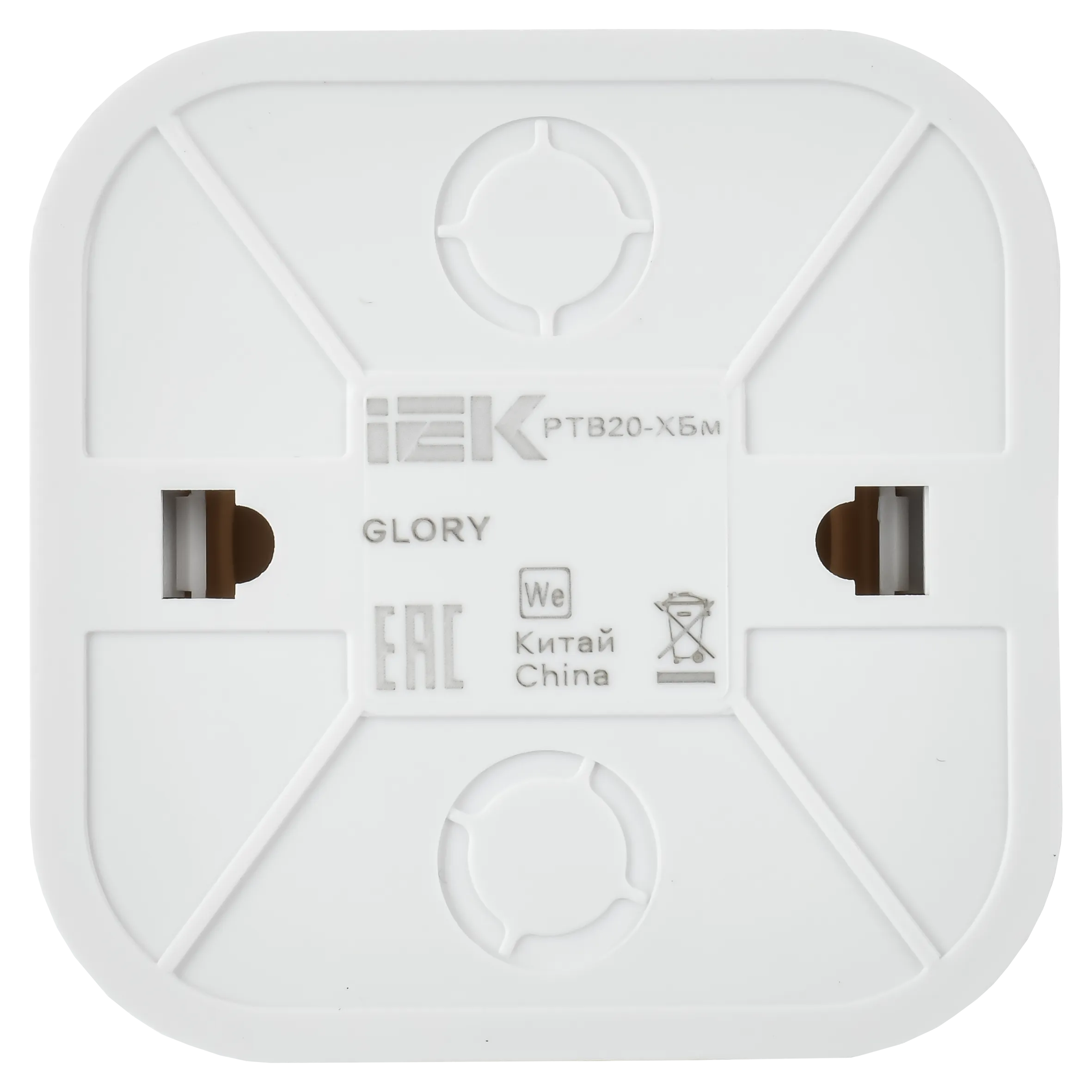 GLORY Розетка для открытой установки TV РТВ20-ХБм белый матовый IEK - Фото 4