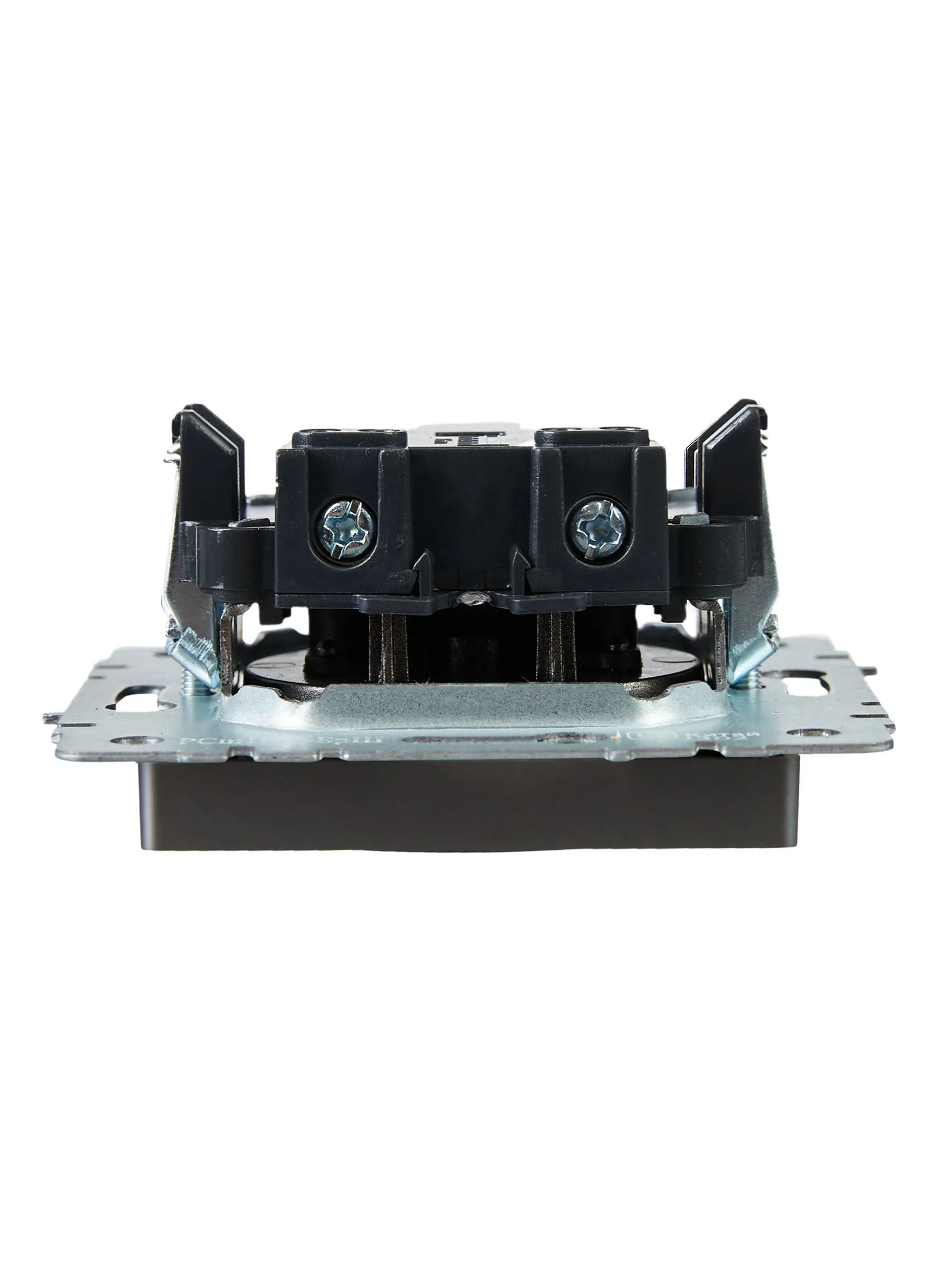 BRITE Розетка 1-местная без заземления без защитных шторок 10А РС10-1-0-БрС сталь IEK - Фото 2