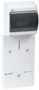 Панель для установки счетчика ПУ1/2-6 1-фазн. с боксом для автоматов модульных серий (6 мод.) с прозрачной крышкой (149х420х30мм) IEK MPP10-1