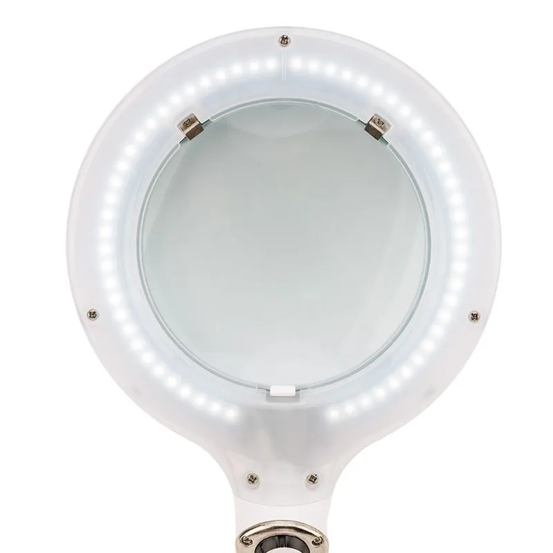 Лупа настольная 3D с подсветкой 60 SMD LED, сенсорная регулировка яркости, VISAGISTE, ø127мм, белая REXANT - Фото 4