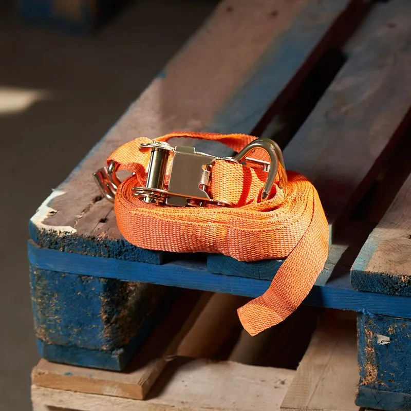 Ремень стяжной для груза, багажный, с крюками и храповым механизмом, 8х0,038м REXANT - Фото 2