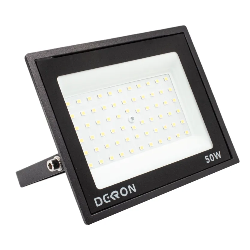 Прожектор светодиодный 50Вт, 4000лм, 6500K, черный, IP65 DEKRON - Фото 4