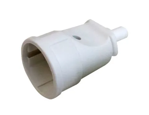 Розетка штепсельные двухполюсные без заземляющего контакта УХЛ4, 16А, IP20, белая РП-16-001Б