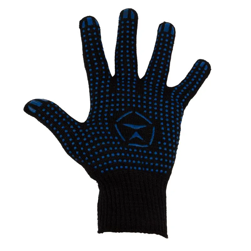 Перчатки х/б стандарт с покрытием ПВХ, размер M, 10 класс вязки, 5 нитей, черные