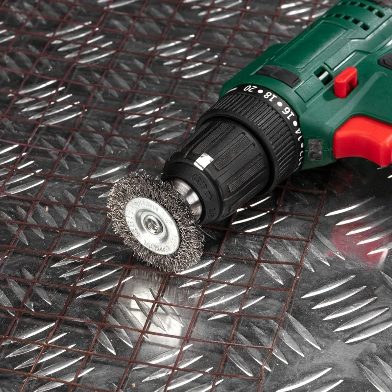Щетка дисковая для дрели, витая стальная проволока, 50мм KRANZ - Фото 4