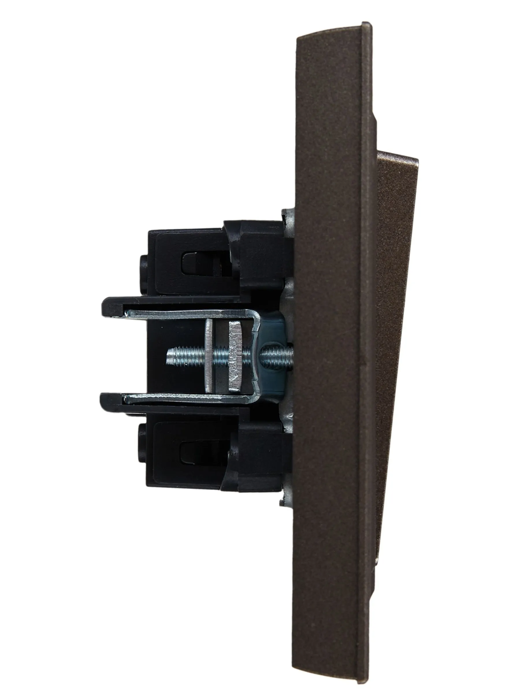 BRITE Выключатель 1-клавишный 10А в сборе ВСР10-1-0-БрТБ темная бронза IEK - Фото 3