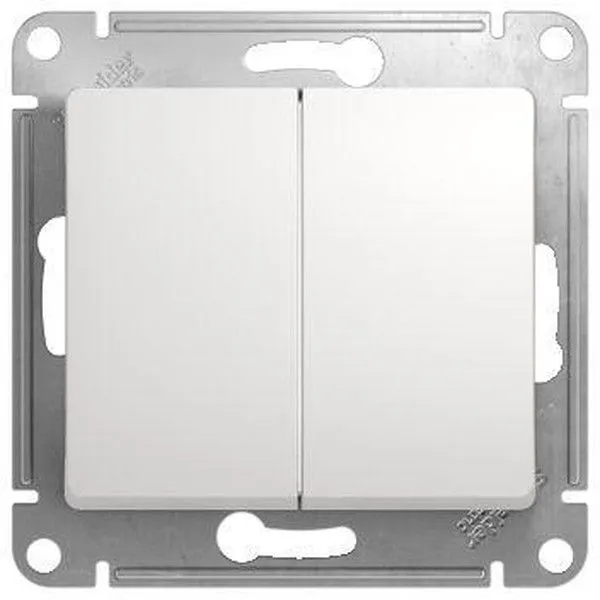 Переключатель проходной 2-кл. СП Glossa 10А IP20 (сх. 6/2) 10AX механизм бел. SE GSL000165