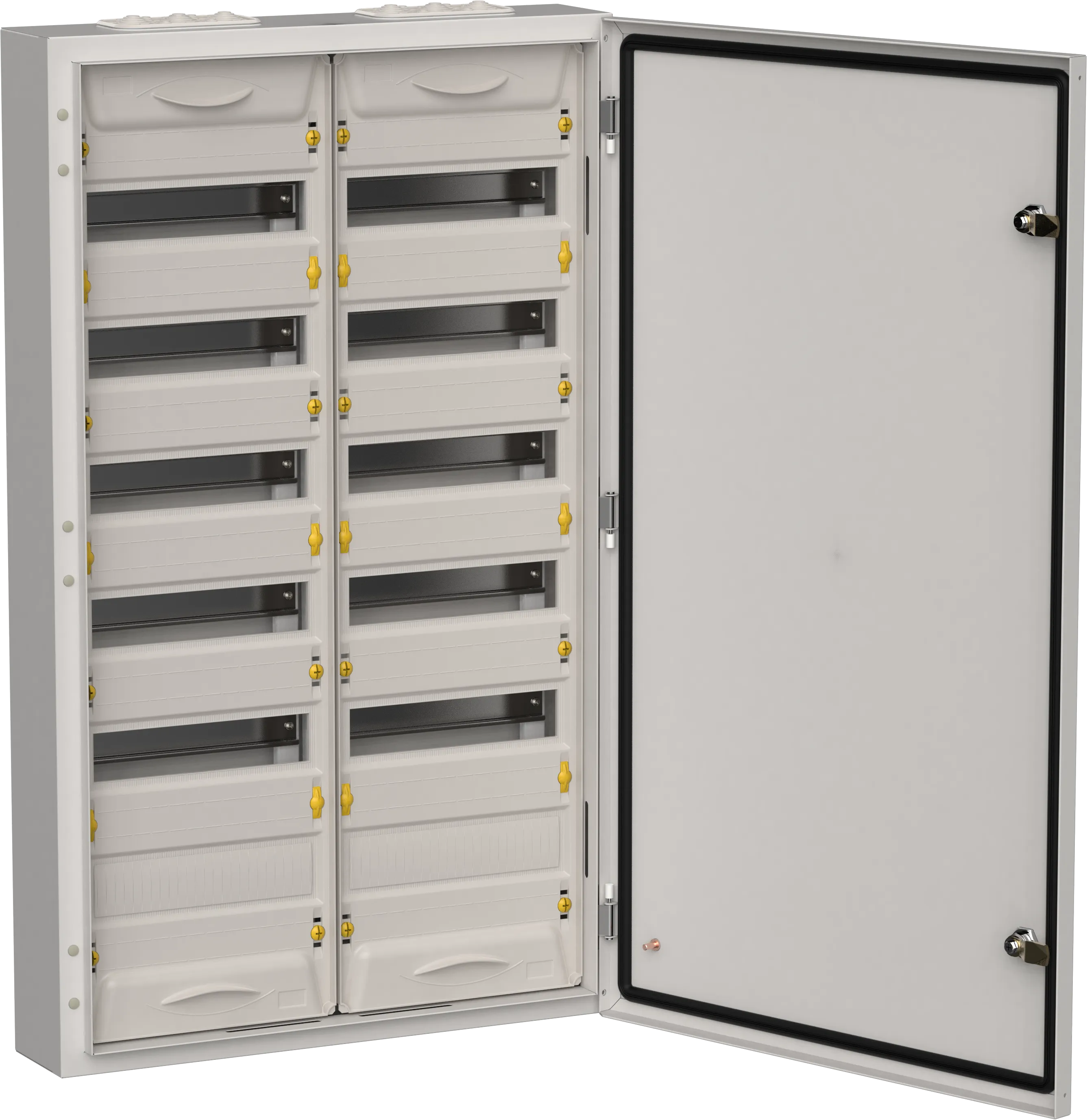 TITAN 5 Корпус металлический ЩРн-144 (2х72) 960х570х140мм IP54 серый (одна дверь) IEK TI5-50-N-2X072-54-7035