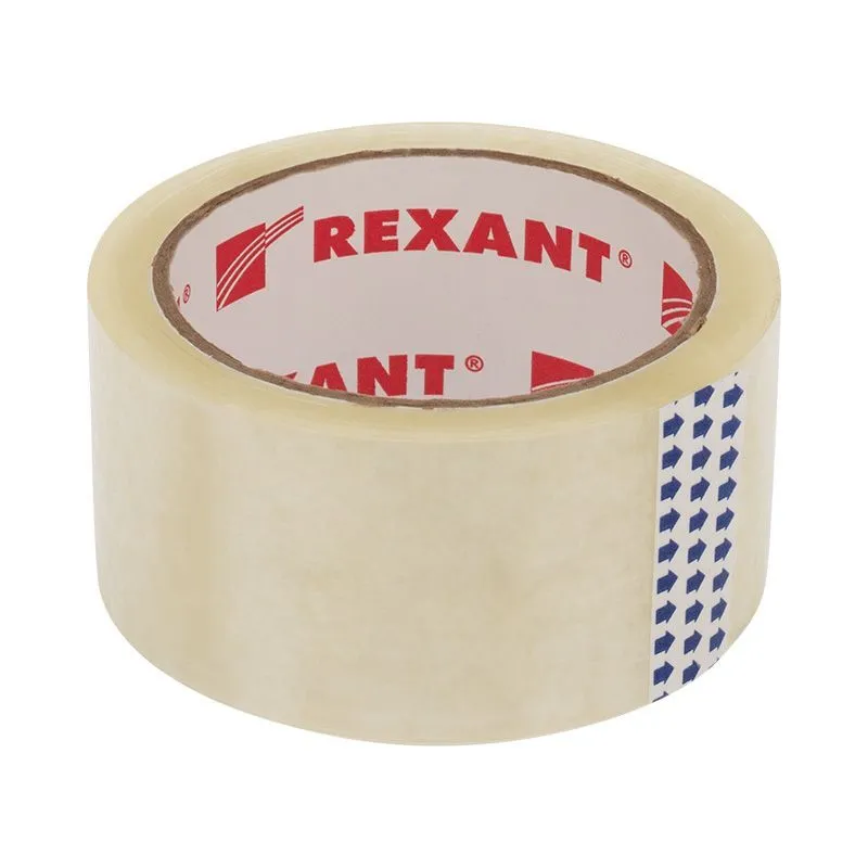 Скотч упаковочный REXANT 48 мм х 50 мкм, прозрачный, рулон 66 м 09-4202