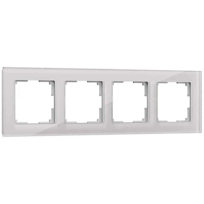 Рамка на 4 поста Favorit (дымчатый,стекло) Werkel