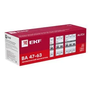 Авт. выкл. 2P 63А (C) 4,5kA ВА 47-63 EKF