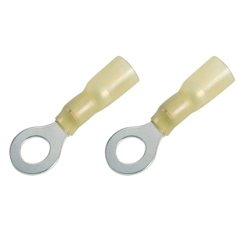 Наконечник кольцевой изолированный термоусаживаемый ø 8.4 мм 4-6 мм² (НКи-т 6.0-8/НКи-т5,5-8) желтый REXANT - Фото 3