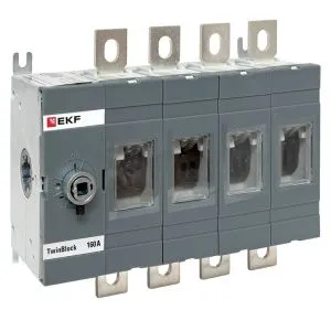 Рубильник 160A 4P без рукоятки управления TwinBlock EKF tb-s-160-4p