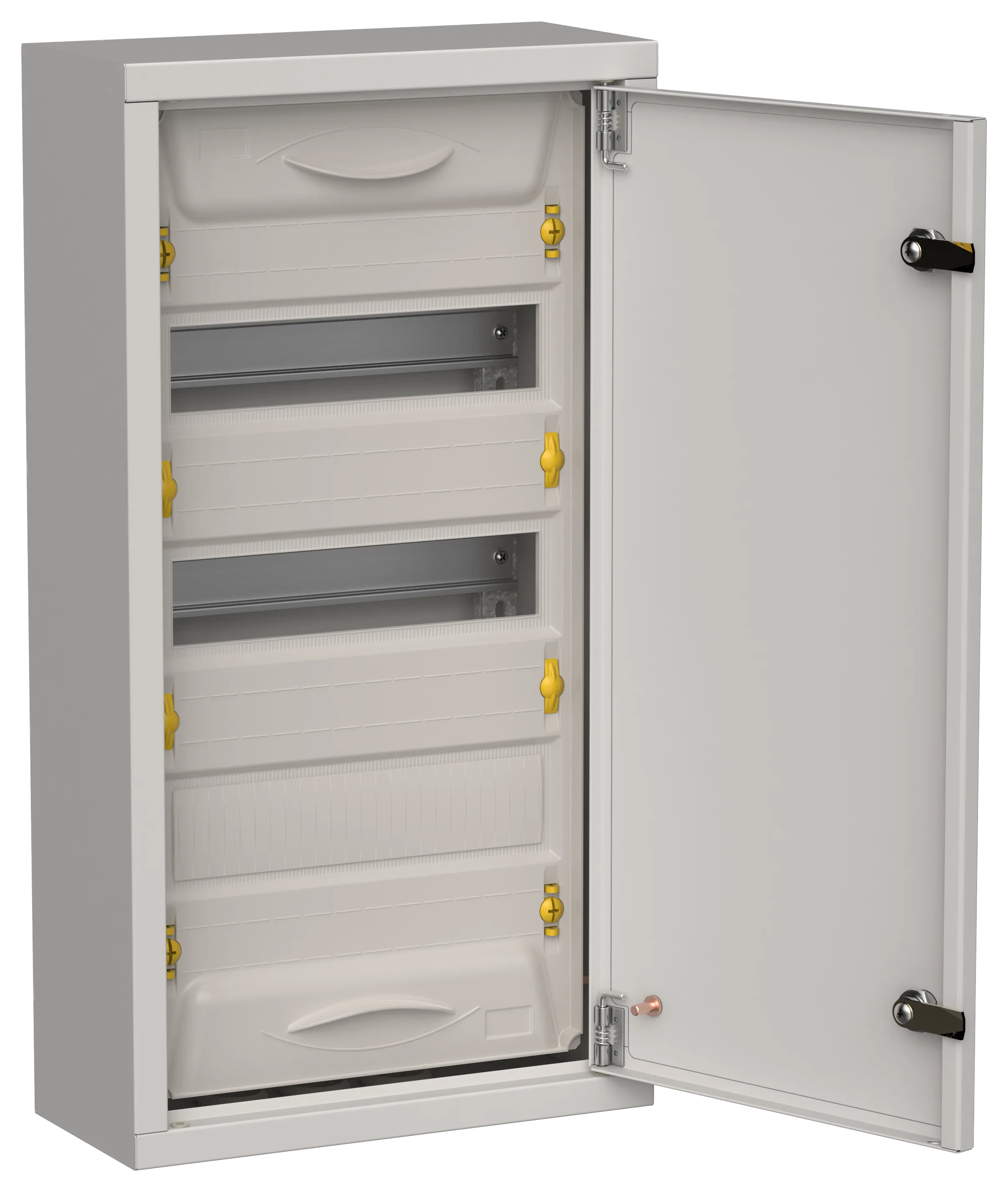 TITAN 5 Корпус металлический ЩРн-36 (1х36) 585х310х140мм IP31 серый (одна дверь) IEK TI5-50-N-036-31-7035