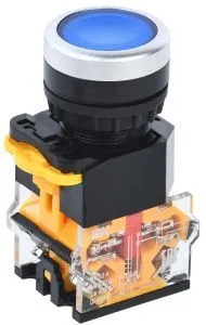 Кнопка управления D8-11 d=22мм 1з+1р синяя IEK BBT30-11-3-22-K07