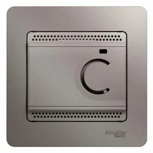 Термостат Glossa электронный для теплого пола с датчиком +5град.C +50град.C 10А в сборе платина SE GSL001238