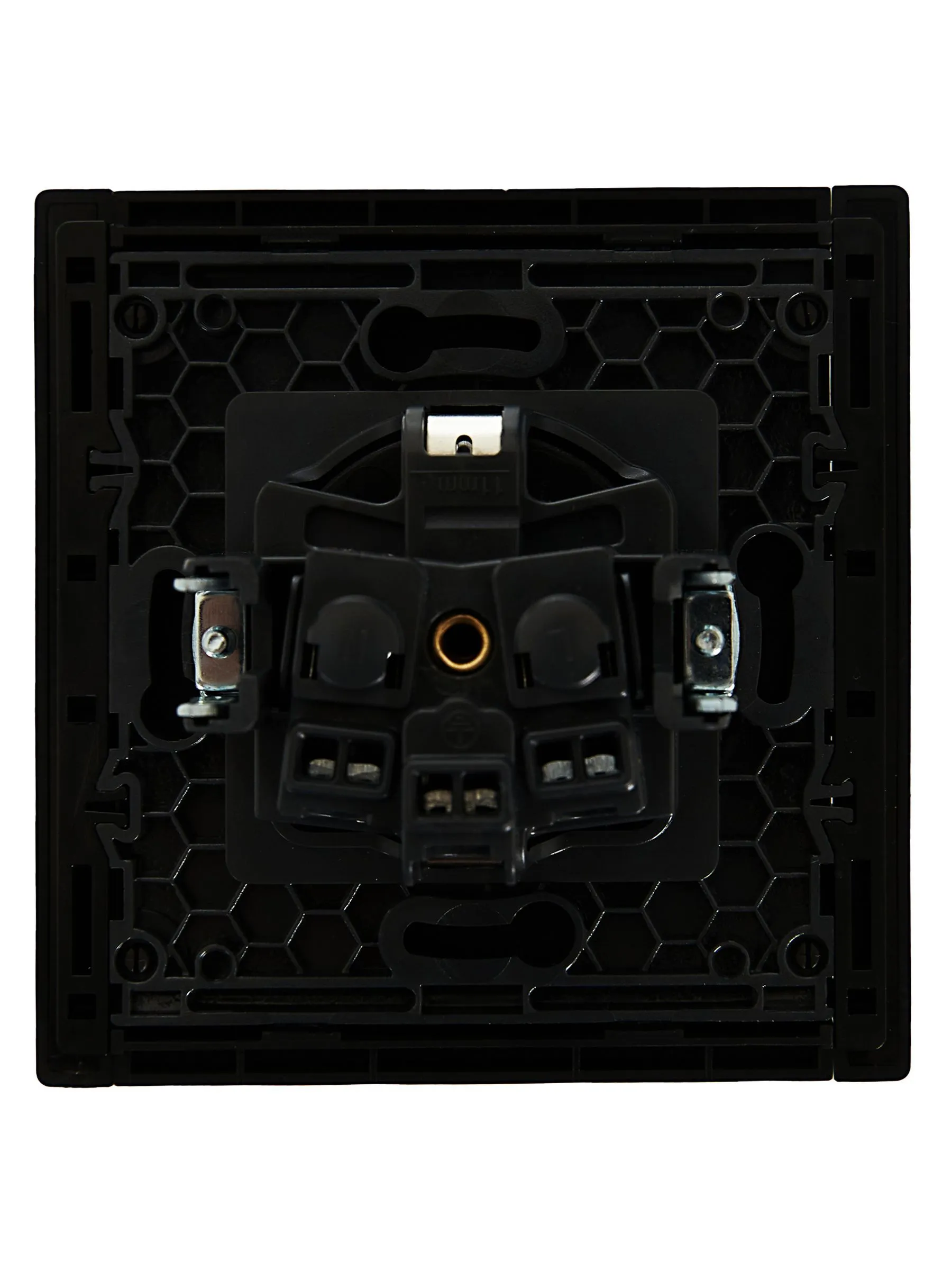 FORTE&PIANO Розетка 1-местная с заземлением без защитных шторок винтовое крепление 16А FP116 черный IEK - Фото 3