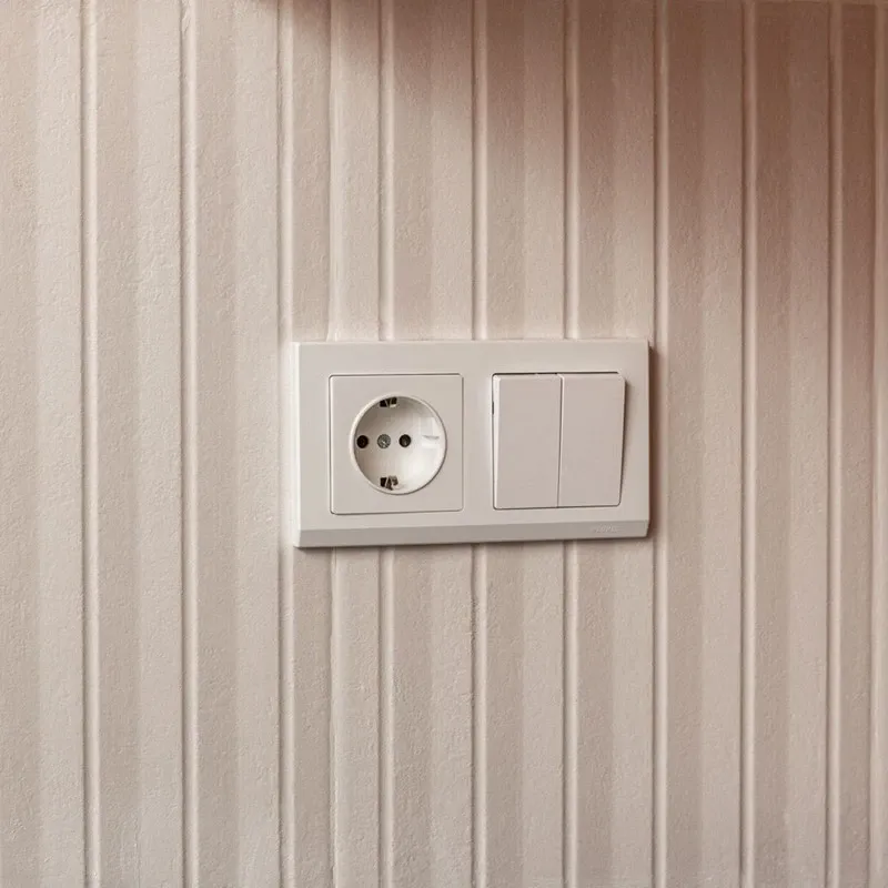 Выключатель двухклавишный проходной (белый) Werkel - Фото 3