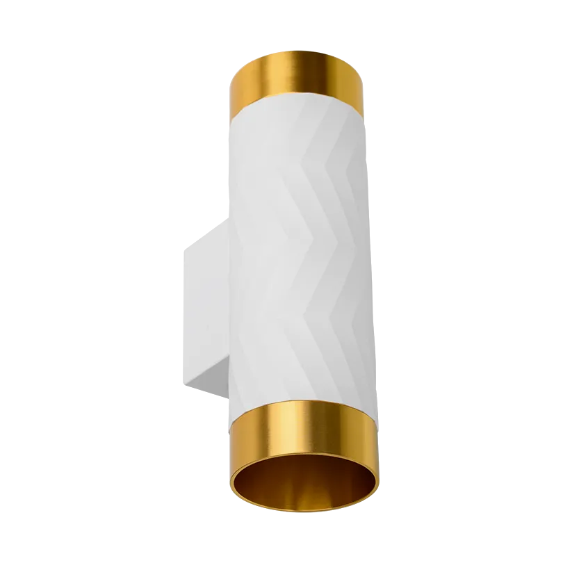 Накладной светильник WOLTA WSL-GU10/W09WG IP20 под лампу GU10 Белый/золото LINEA D55x170 1/30 - Фото 5