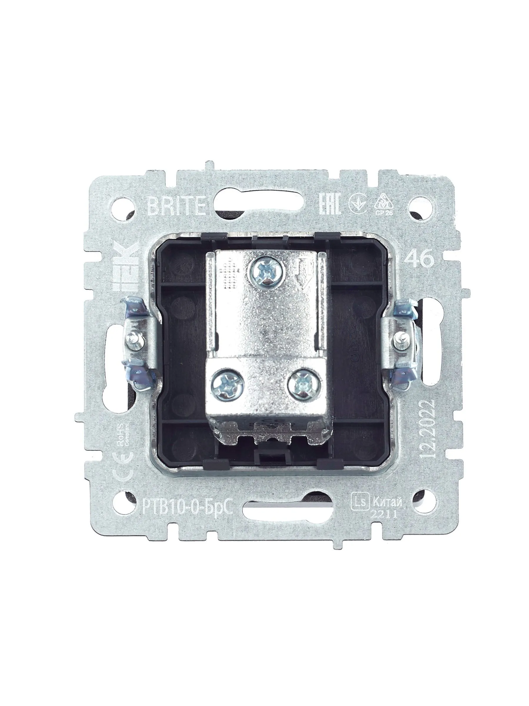 BRITE Розетка TV проходная РТВ10-0-БрС сталь IEK - Фото 9