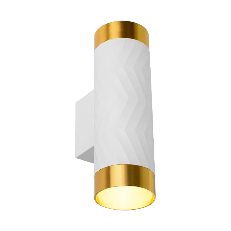 Накладной светильник WOLTA WSL-GU10/W09WG IP20 под лампу GU10 Белый/золото LINEA D55x170 1/30 - Фото 4