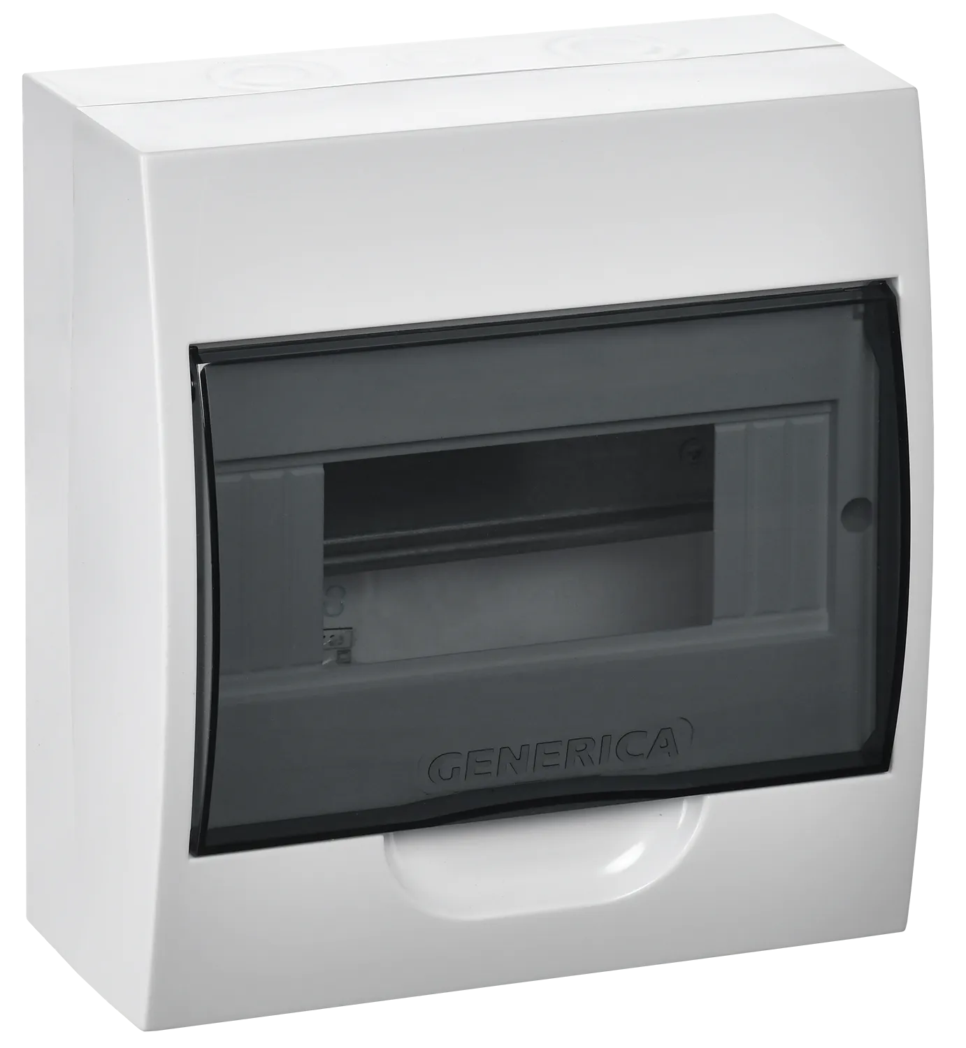 Корпус пластиковый ЩРН-П-8 черная прозрачная дверь IP41 GENERICA MKP12-N-08-41-G