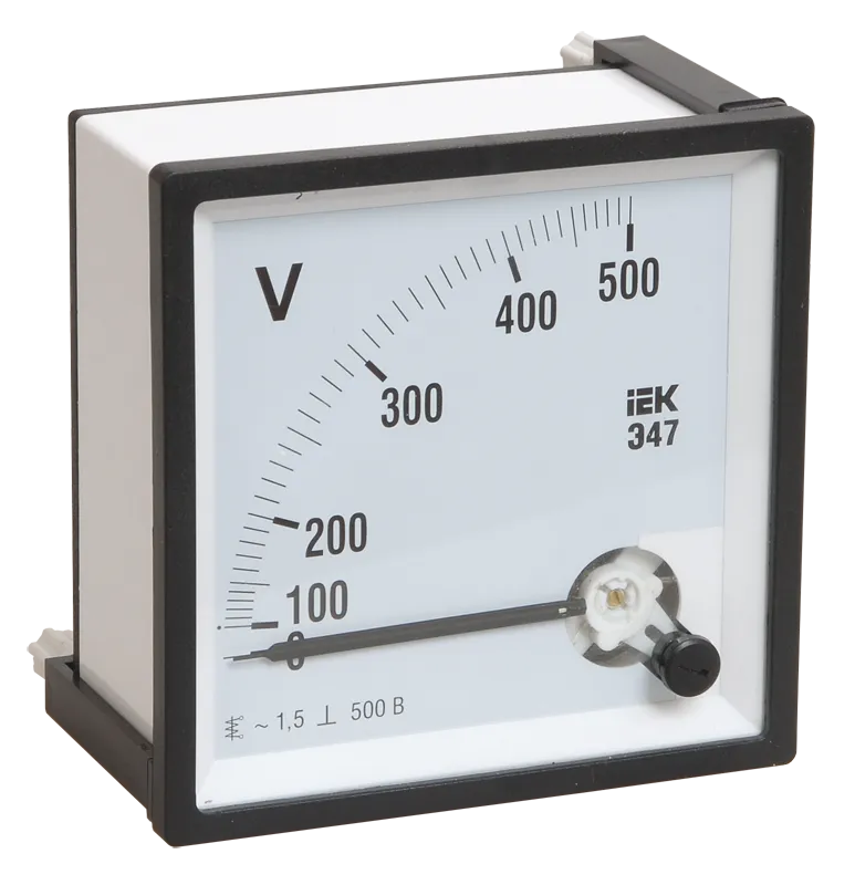 Вольтметр аналоговый Э47 500В класс точности 1,5 72х72мм IEK