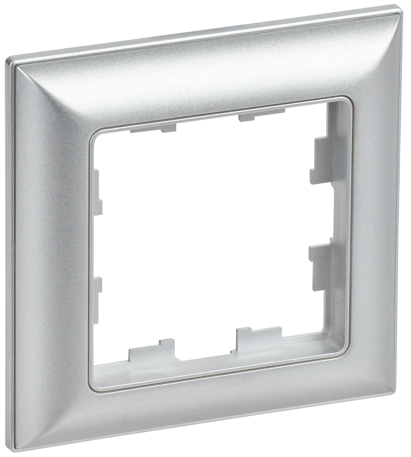 BRITE Рамка 1-местная РУ-1-Бр алюминий/алюминий IEK